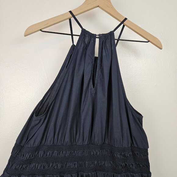 A New Day Cotton Poplin Midi Sundress High Neck XXL Navy Blue Sleeveless‎ Dress - Picture 9 of 10